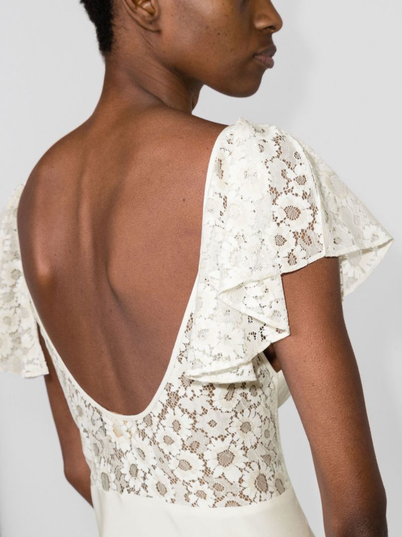 Esme Lace Detail Silk Gown