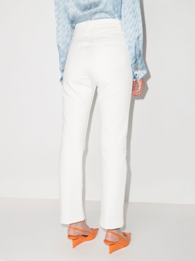 Logo Embossed Slim Leg Jeans
