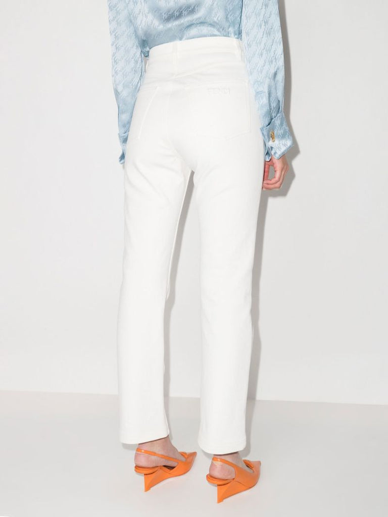 Logo Embossed Slim Leg Jeans
