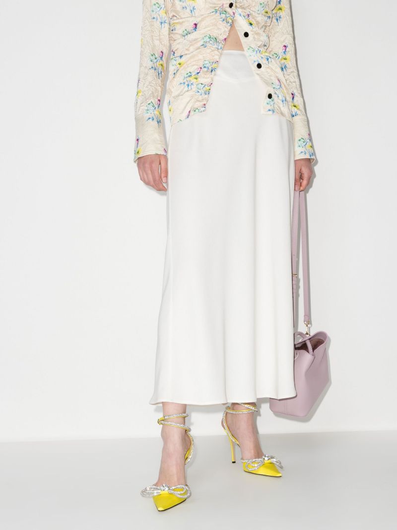 Joan Silk CrÃ_x0083_Âªpe Midi Skirt