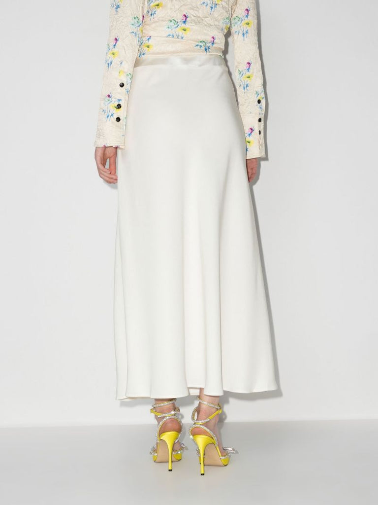 Joan Silk CrÃ_x0083_Âªpe Midi Skirt