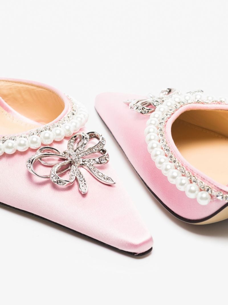 Pink Sophie 100 Crystal Satin Pumps