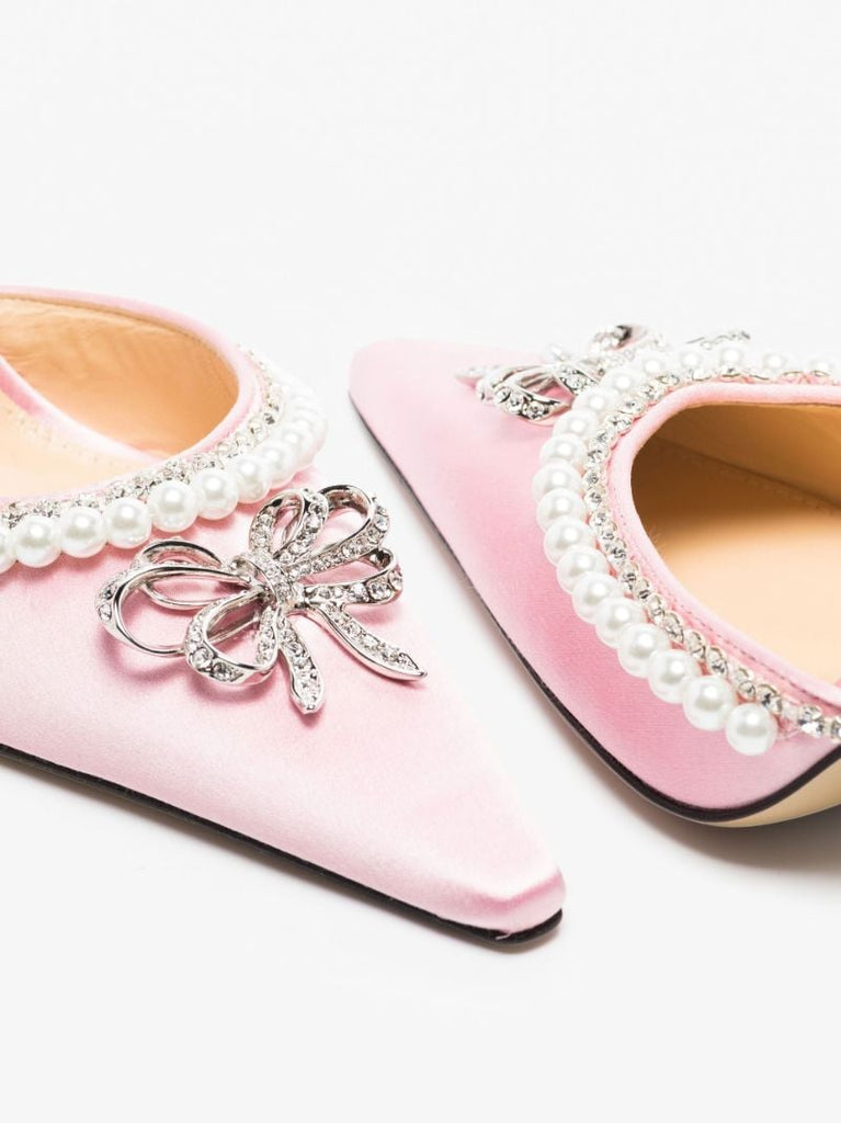 Pink Sophie 100 Crystal Satin Pumps