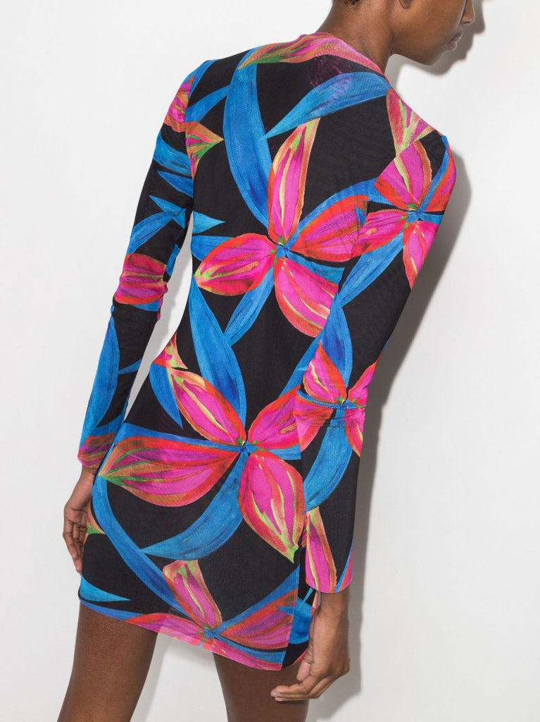 Helios Floral Print Mini Dress