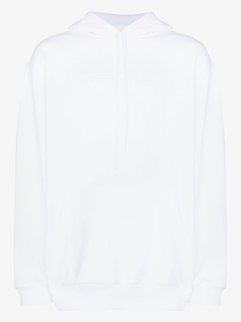 Logo Embossed Cotton Hoodie