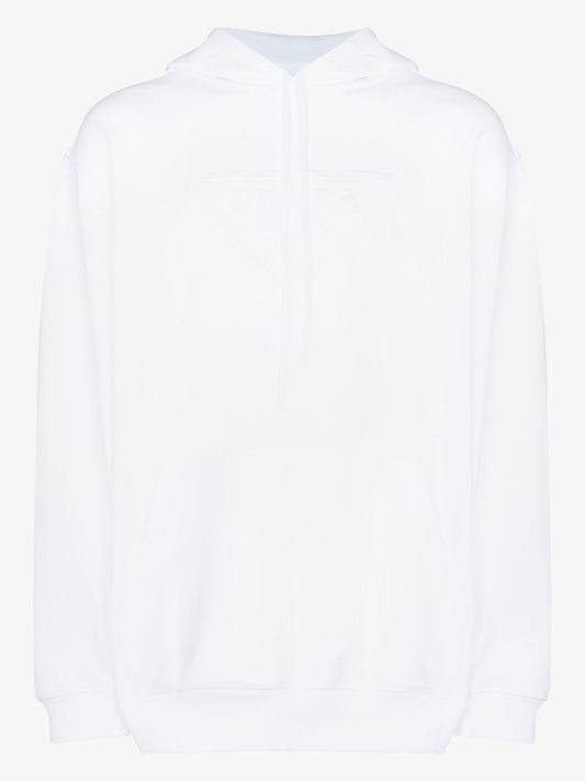 Logo Embossed Cotton Hoodie
