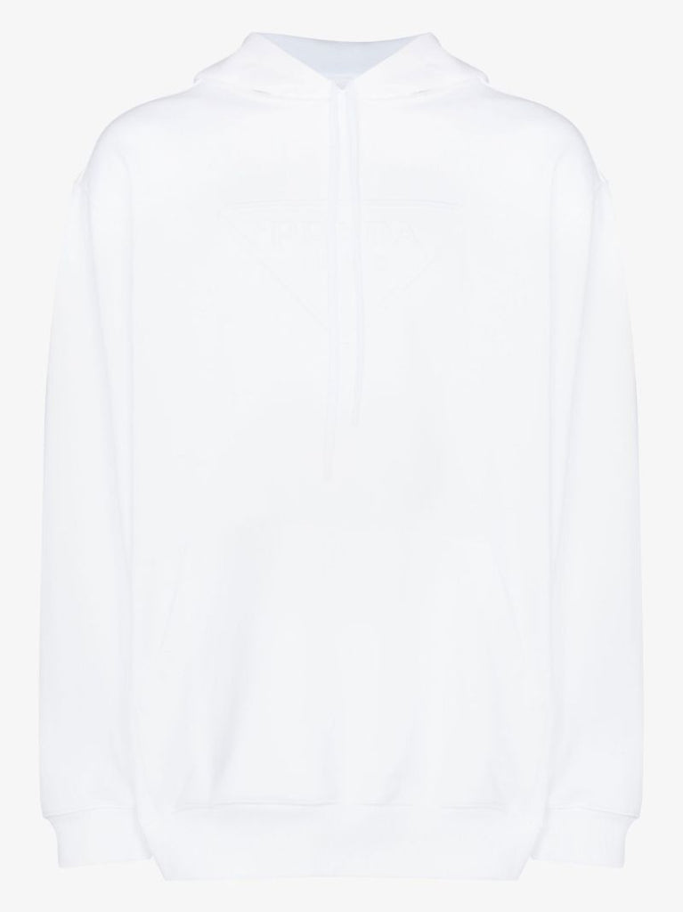 Logo Embossed Cotton Hoodie