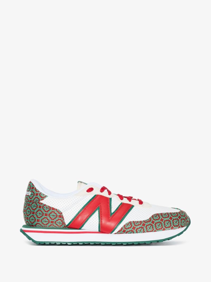 X Casablanca White 237 Low Top Sneakers
