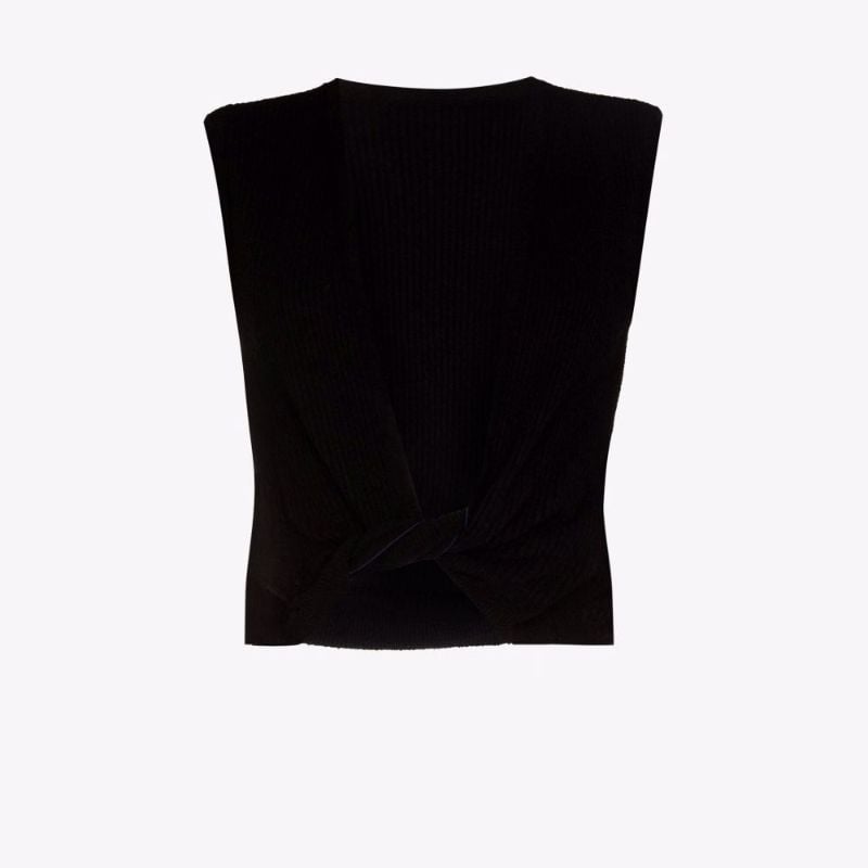 Black Le Haut NouÃ_x0083_Â© Knotted Top