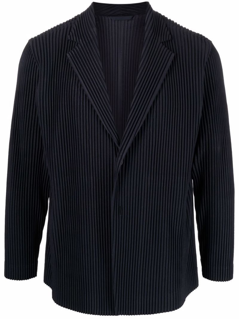 Blue Pleated Jacket