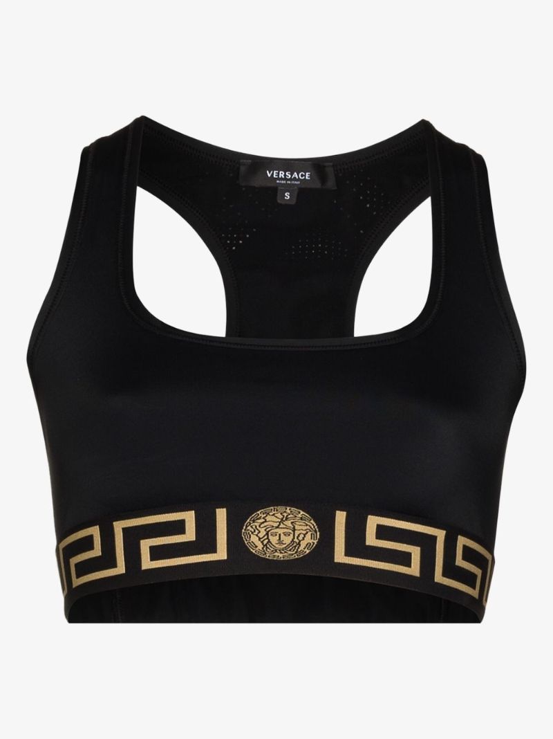 Black La Greca Sports Bra