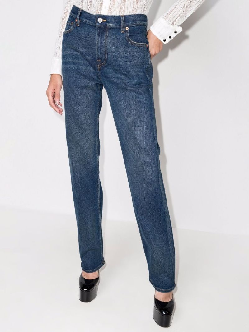 Blue Straight Leg Jeans