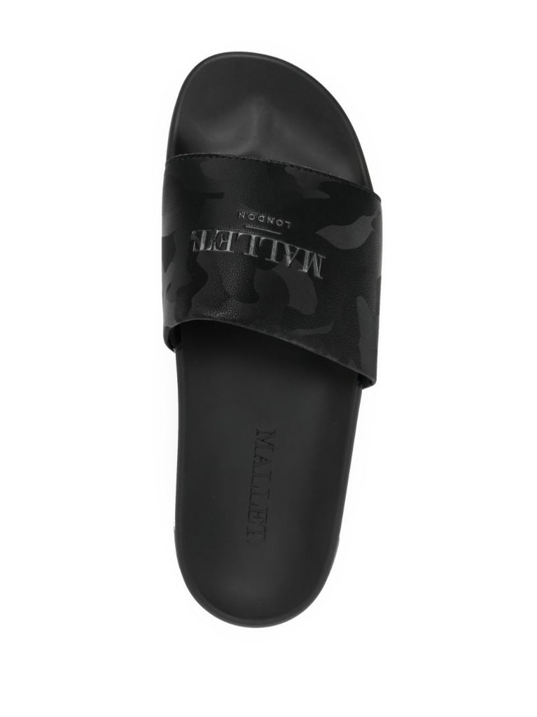 Black Logo Camouflage Slides
