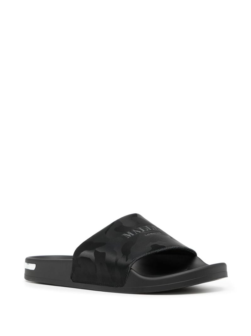 Black Logo Camouflage Slides