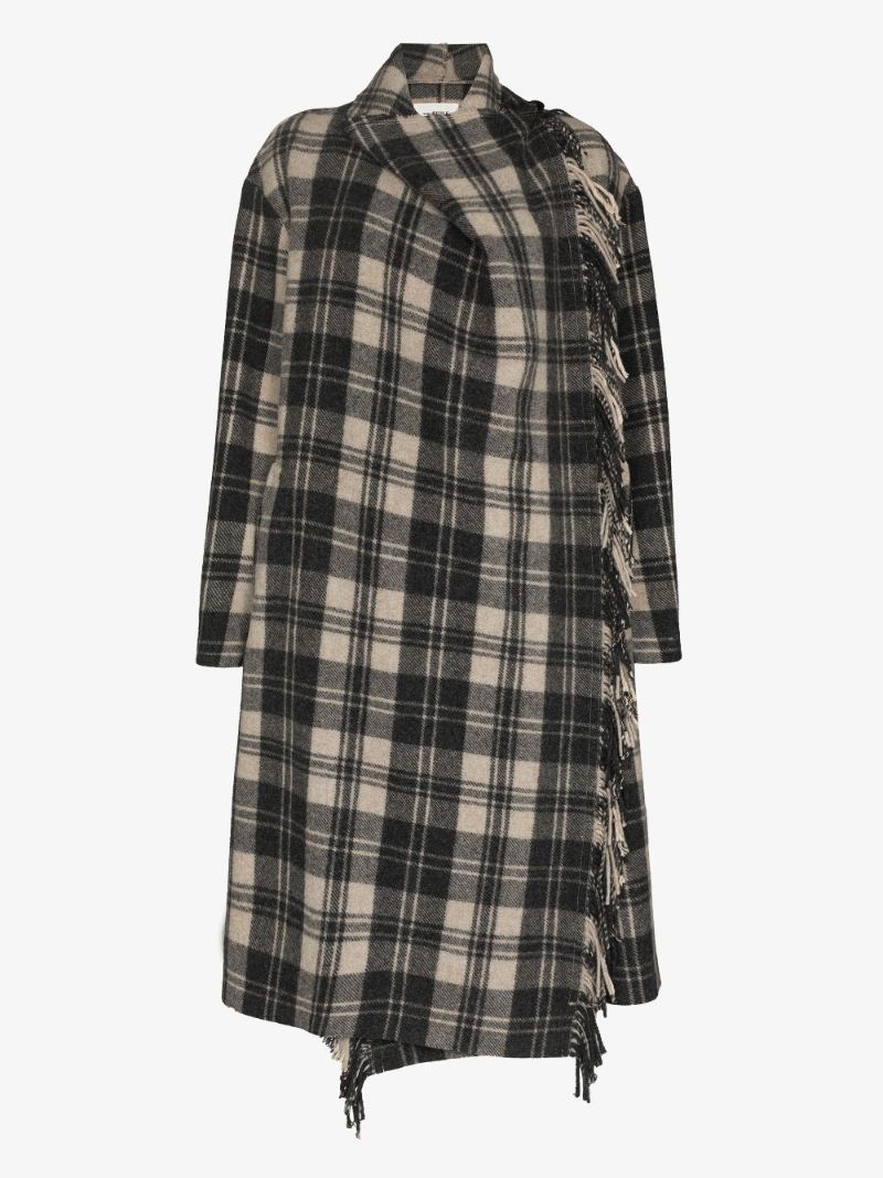 Fleming Checked Fringe Cardigan