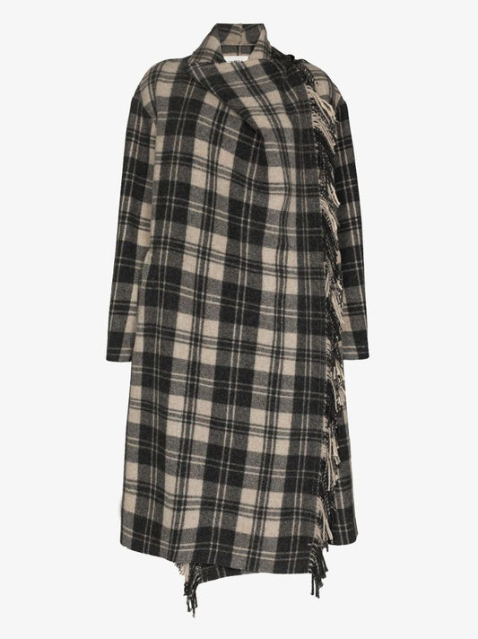 Fleming Checked Fringe Cardigan