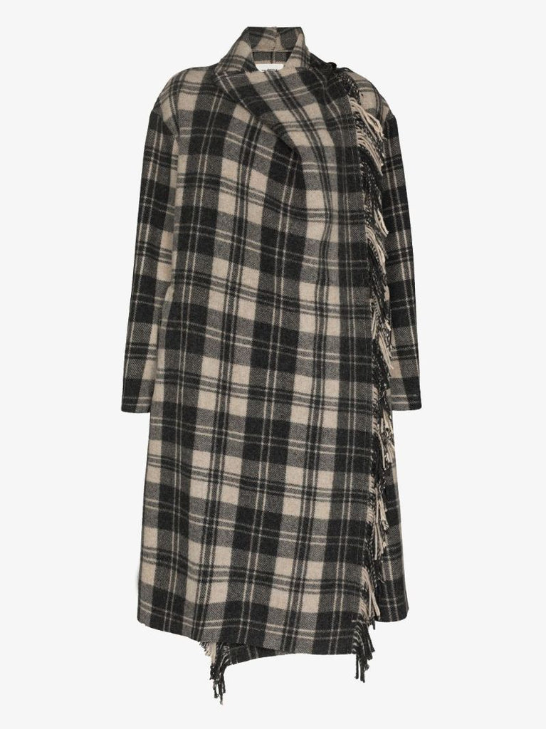 Fleming Checked Fringe Cardigan