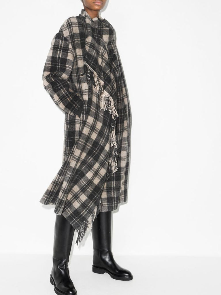 Fleming Checked Fringe Cardigan