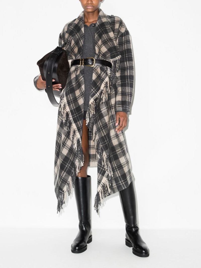 Fleming Checked Fringe Cardigan