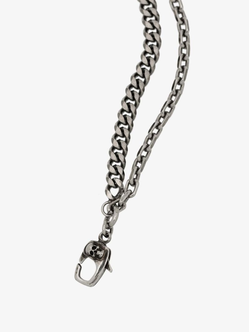 Silver Tone Snake Medallion Bracelet