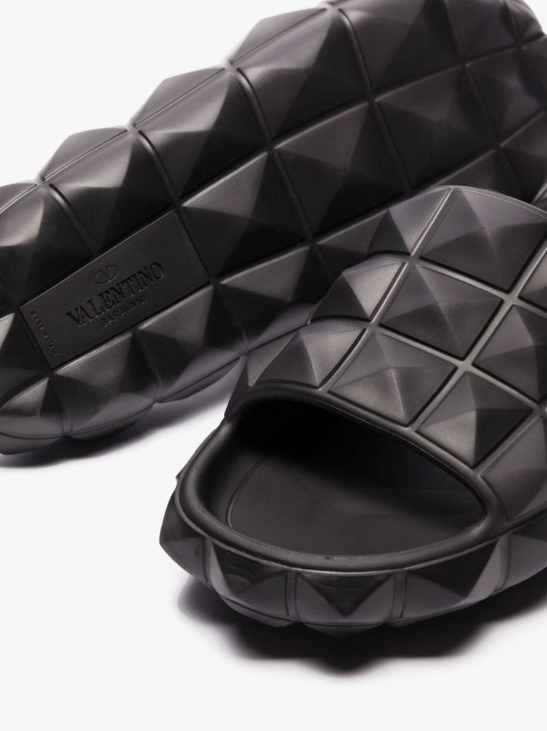 Black Roman Stud Turtle Slides