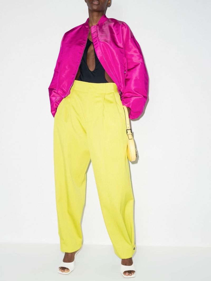 Padded Silk Bomber Jacket