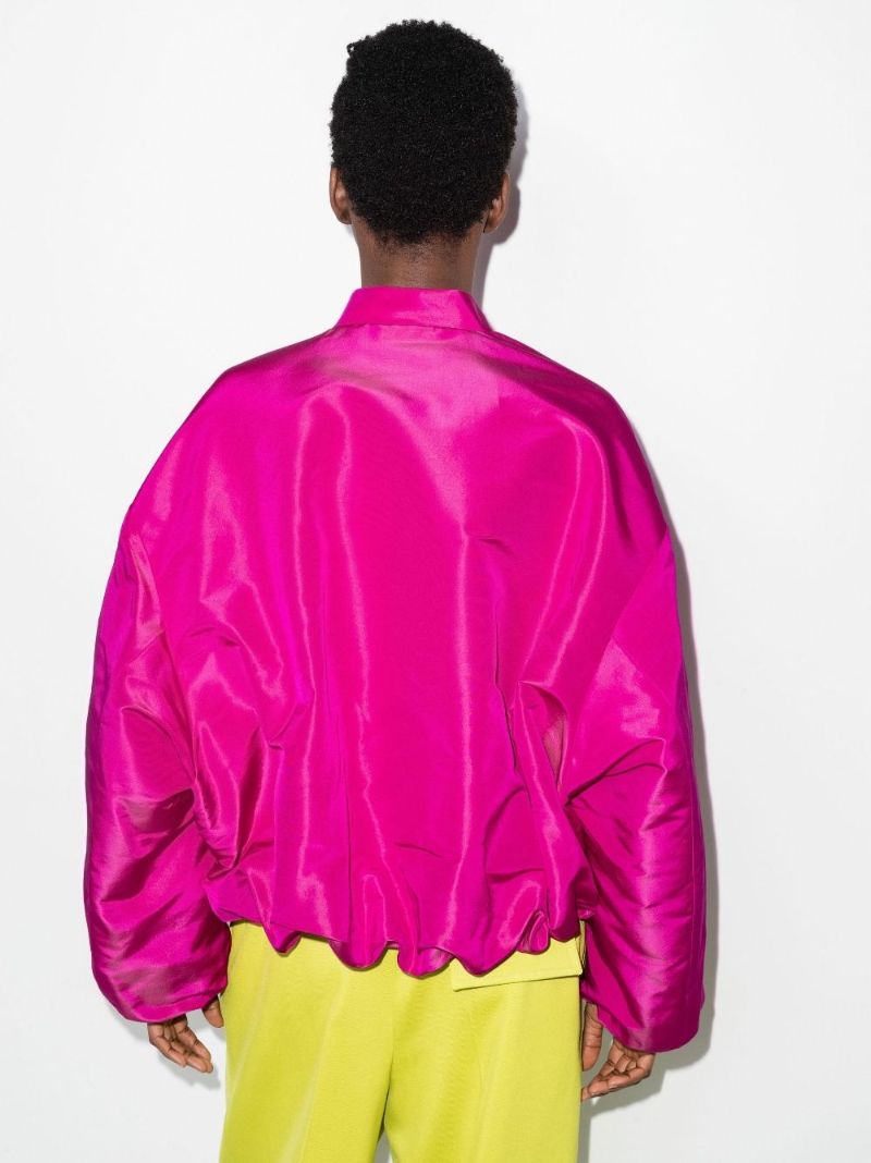 Padded Silk Bomber Jacket