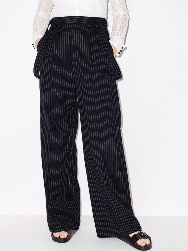 Jessica Pinstripe Wide Leg Trousers