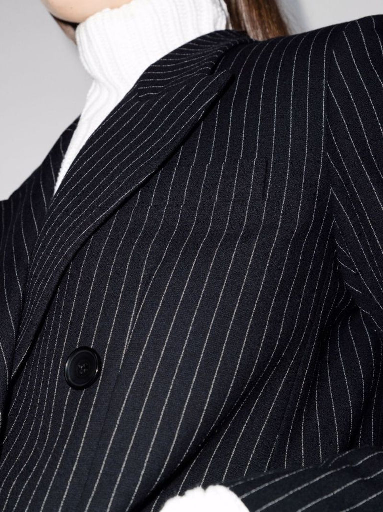 Pinstripe Double-breasted Blazer