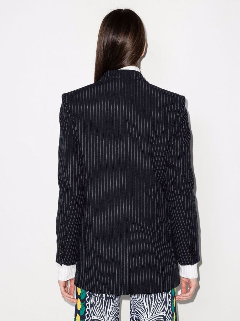 Pinstripe Double-breasted Blazer
