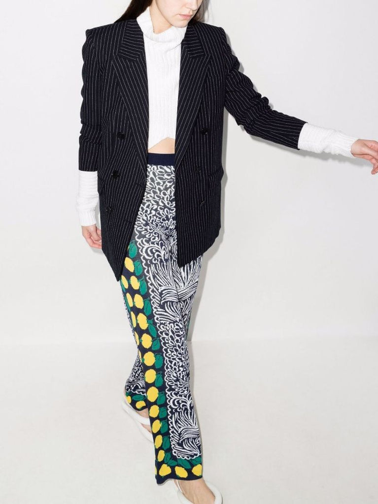 Pinstripe Double-breasted Blazer