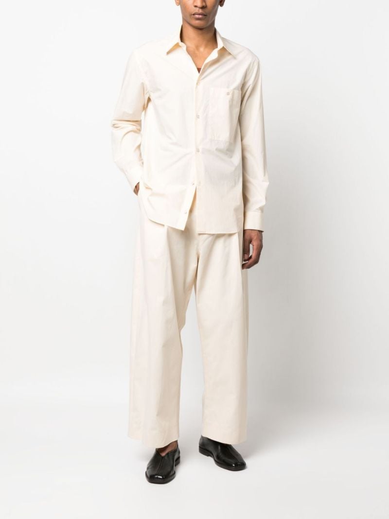 White Acuna Cotton Wide-leg Trousers