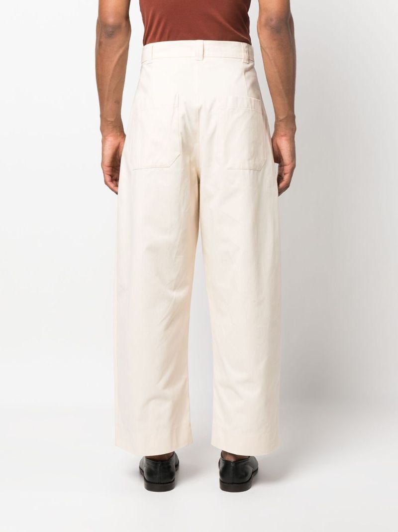White Acuna Cotton Wide-leg Trousers