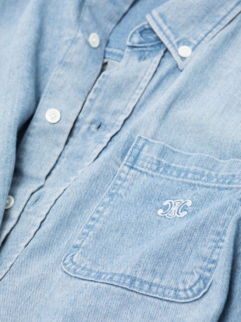 Cropped Denim Shirt