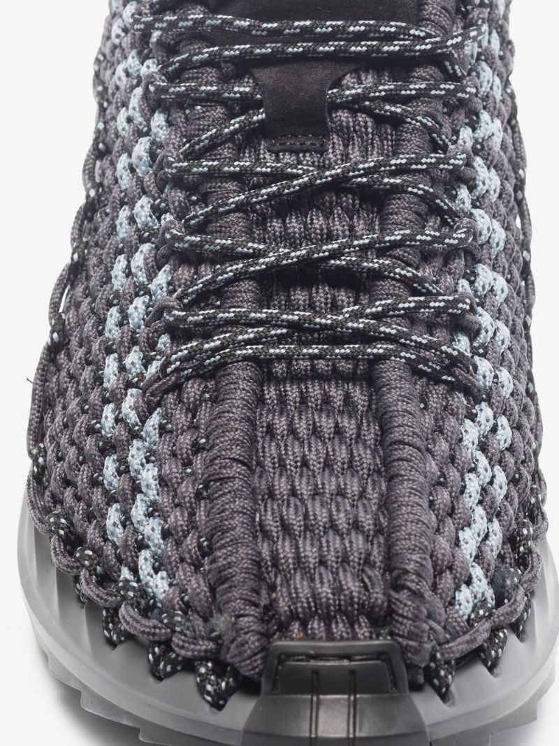 Grey Outdoor Crochet Low Top Sneakers