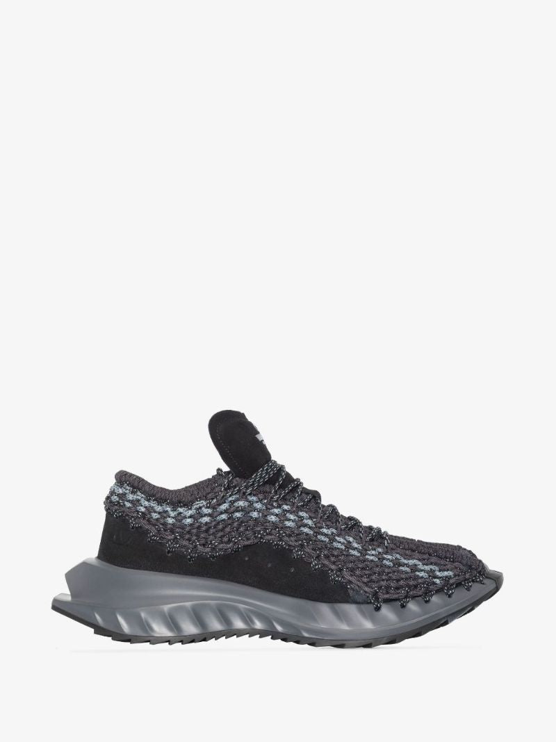 Grey Outdoor Crochet Low Top Sneakers