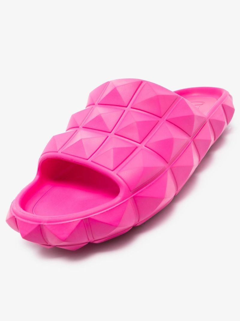 Pink Roman Stud Rubber Slides