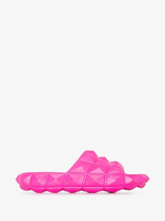 Pink Roman Stud Rubber Slides