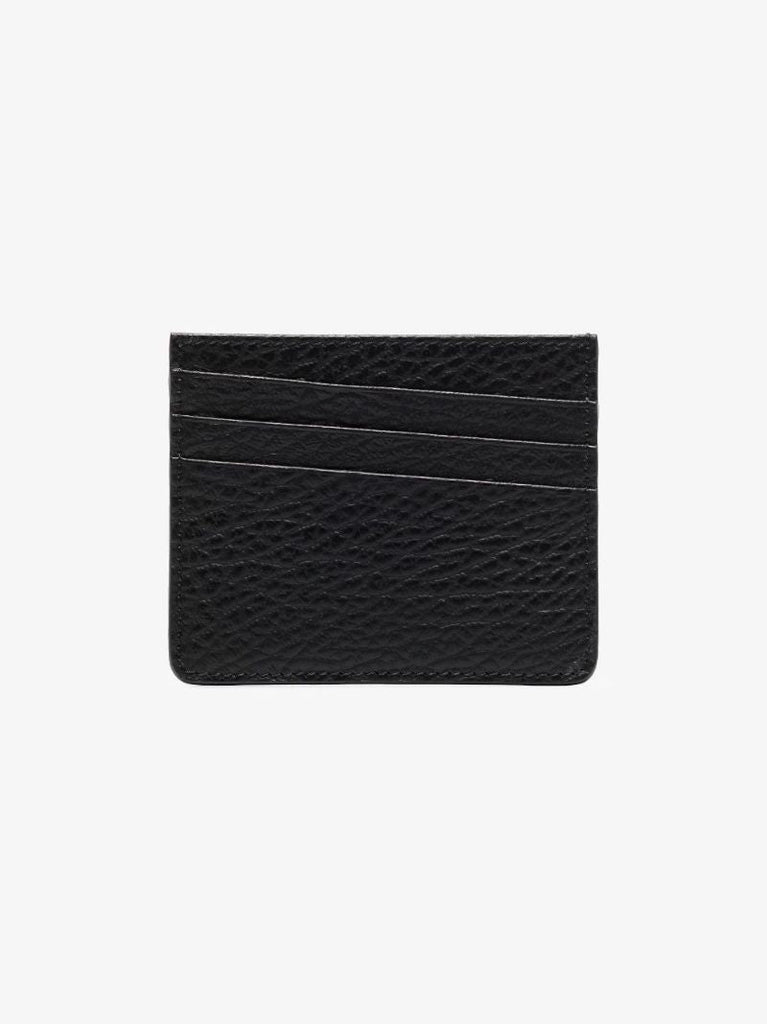 Black Four-stitch Leather Card Holder