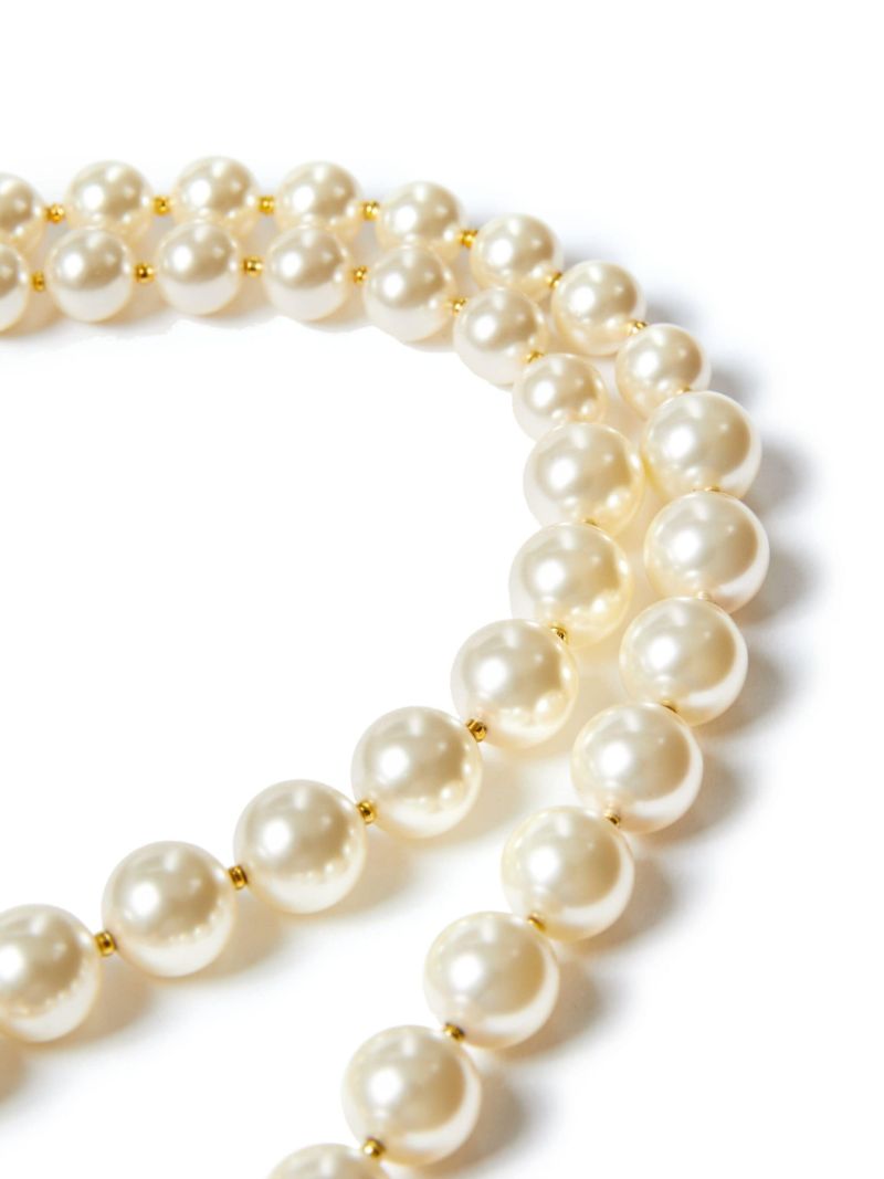 Gold-tone Vlogo Signature Pearl Necklace