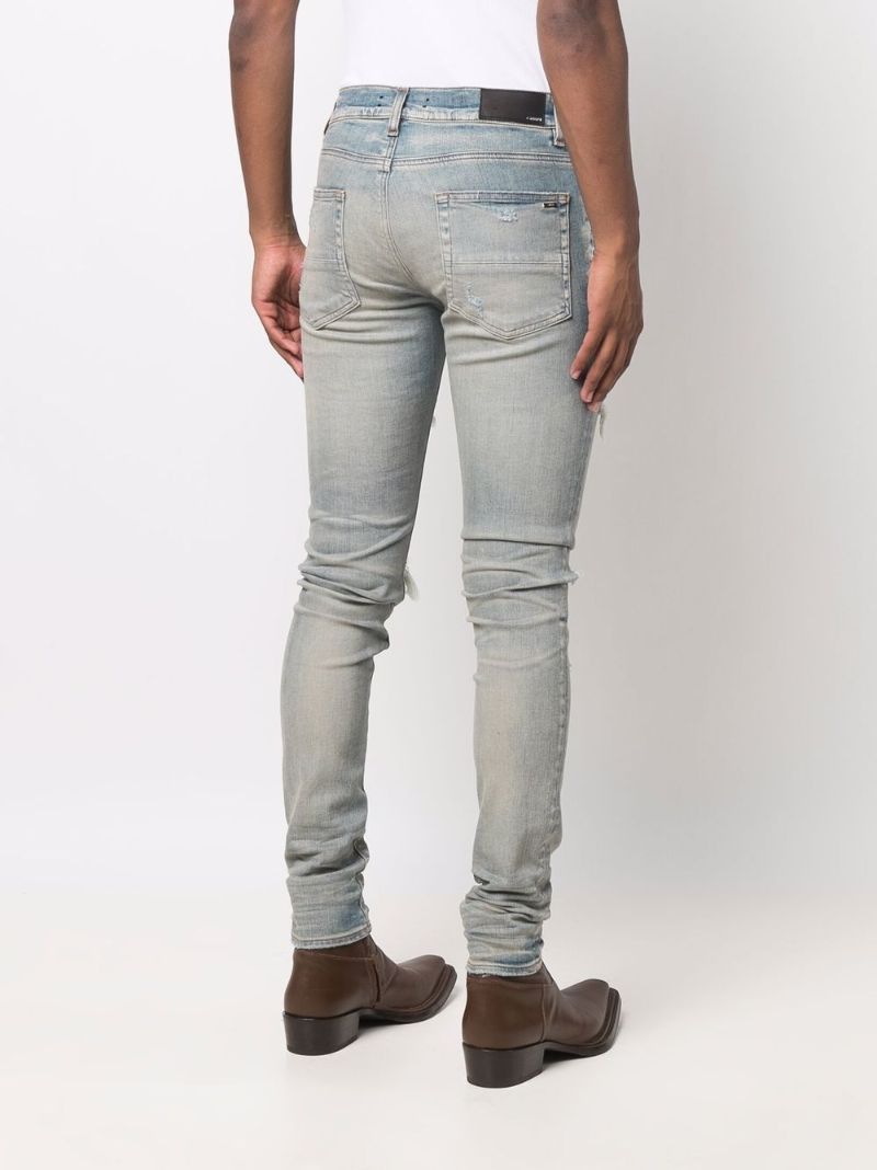 Blue Distressed Skinny Jeans