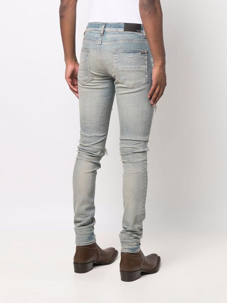 Blue Distressed Skinny Jeans