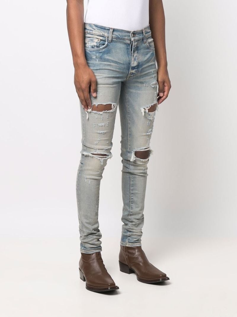 Blue Distressed Skinny Jeans