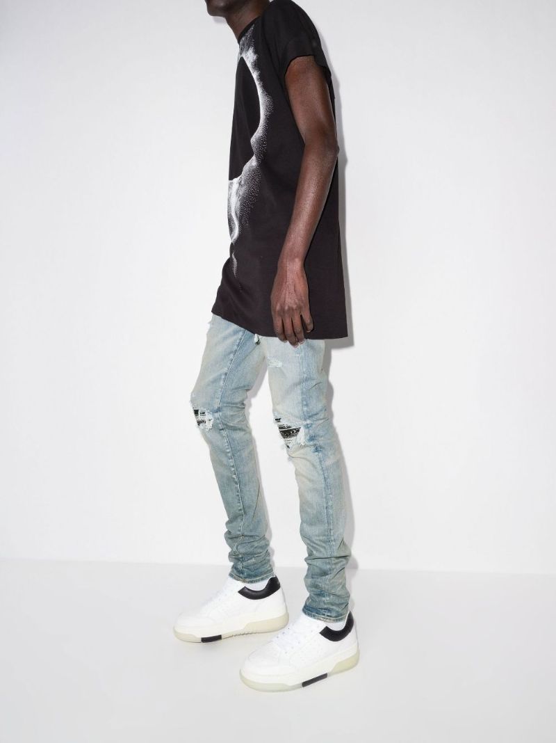 Blue Mx1 Bandana Skinny Jeans