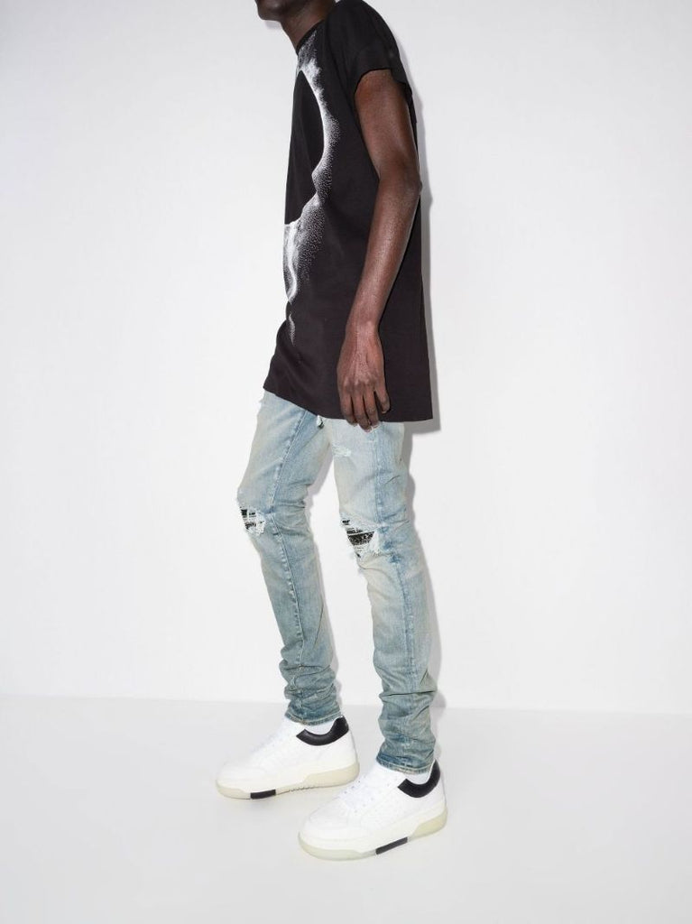 Blue Mx1 Bandana Skinny Jeans