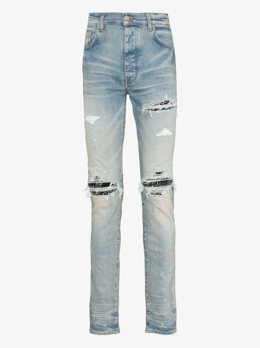 Blue Mx1 Bandana Skinny Jeans