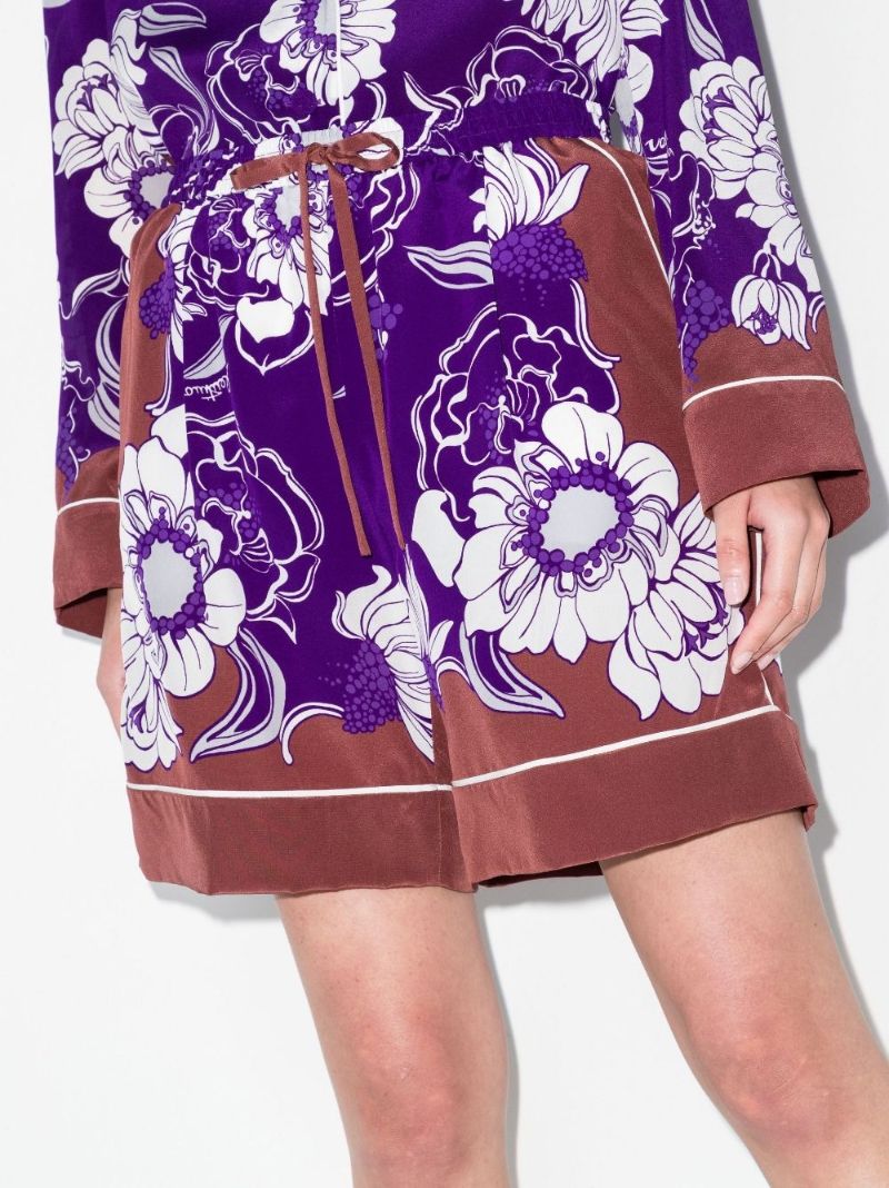 Daisyland Print Silk Shorts