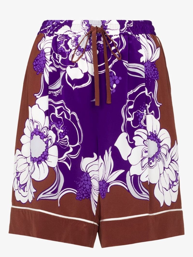 Daisyland Print Silk Shorts