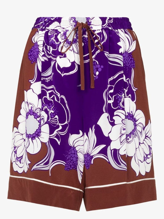 Daisyland Print Silk Shorts