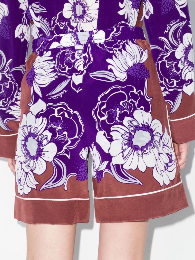 Daisyland Print Silk Shorts